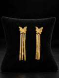 Golden Butterfly Tassel Earrings