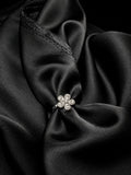 Silver Crystal Flower Ring