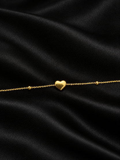 Golden Charming Heart Bracelet