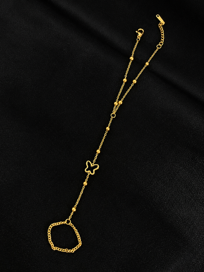 Golden Butterfly Hand chain Bracelet