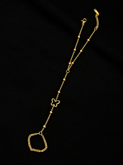 Golden Butterfly Hand chain Bracelet