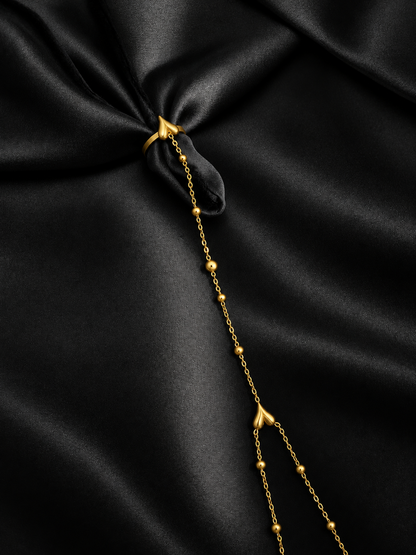 Golden Heart Hand Chain Bracelet