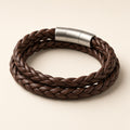 Men's Braided Leather Wrap Bracelet