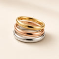 Waterproof Stainless Steel Band Ring Trio